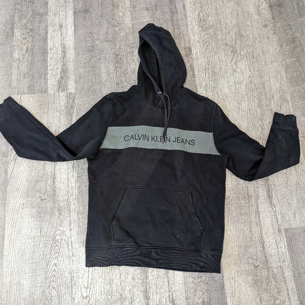 Calvin Klein Black Hooded Sweatshirt Size Large
